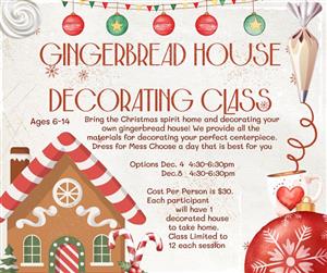Gingerbread house decorating